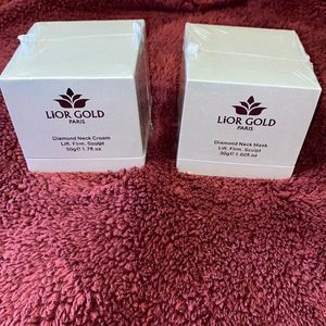 LIOR GOLD PARIS DIAMOND NECK MASK & CREAM SET